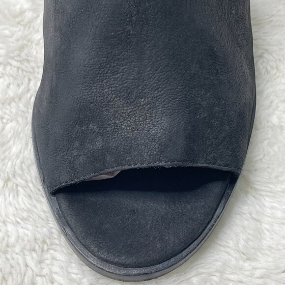 Eileen Fisher Women's Black Nikki Peep Toe Heeled Boots Shoes Size 11 - Picture 11 of 11